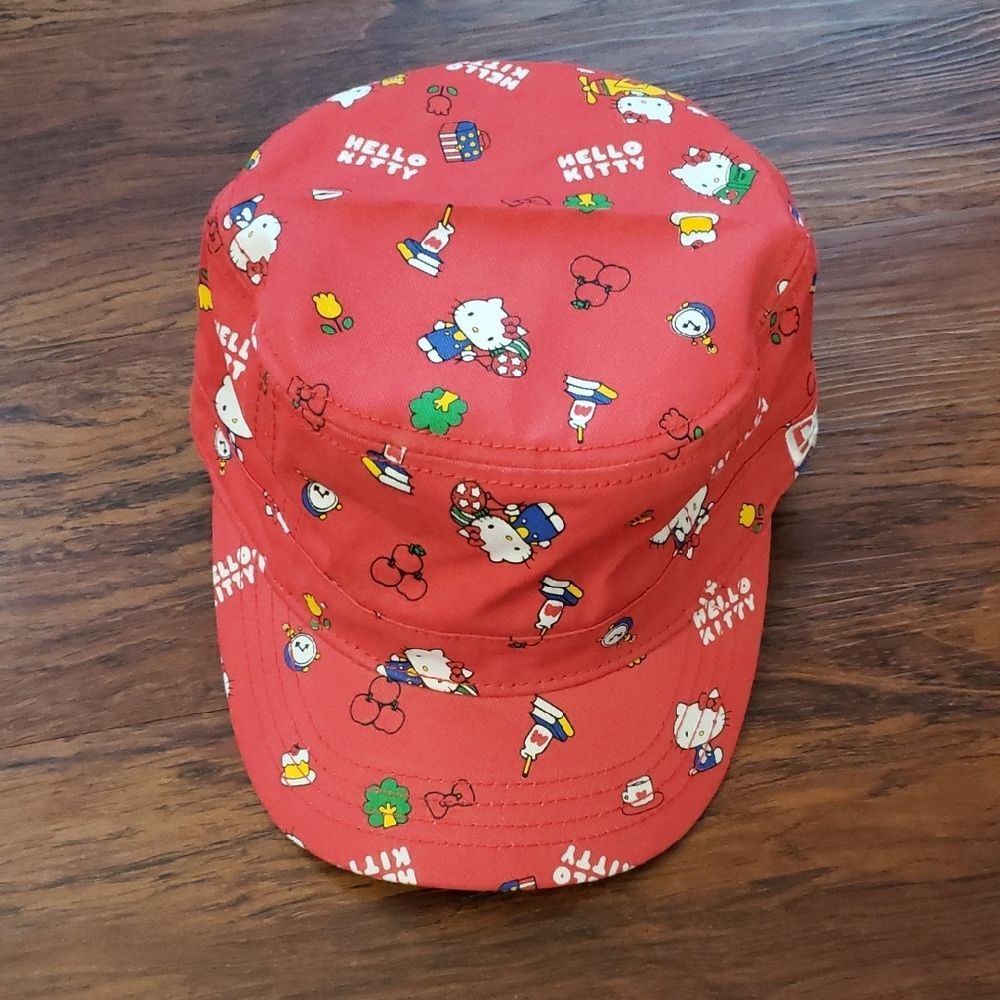 Hello Kitty Red Cap Size 7 1/4 NEW Chic Feminine Kawaii Streetwear Y2K Retro